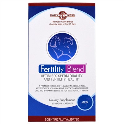 Daily Wellness Company, Ferility Blend, для мужчин, 60 растительных капсул