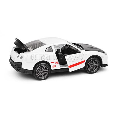Белая инерционная машинка Спорткар с дизайном die-cast,1:32, открывающиеся двери