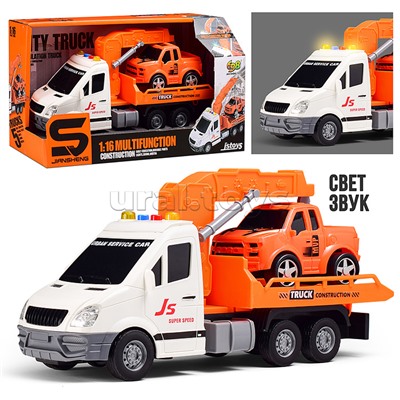 Машина "Грейдер" 1:16 (свет, звук) в коробке