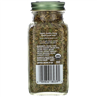 Simply Organic, Прованские травы, 28 г (1,00 унция)