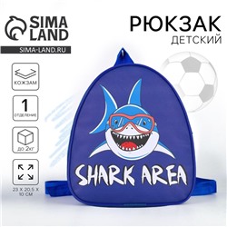 Рюкзак детский для мальчика «Зона акул», р-р. 23х20,5 см