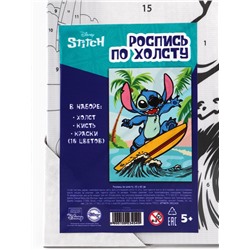 Картина по номерам с подрамником «Стич сёрфер», 30×40 см