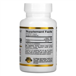California Gold Nutrition, AjiPure, L-аргинин, 500 мг, 60 растительных капсул
