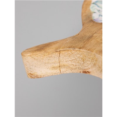 УЦЕНКА Блюдо в форме рыбки «Оттенки сирени» дерево манго 25.5×10×2 см