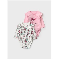 Боди детское трикотажное для девочек, 2 шт в комплекте
