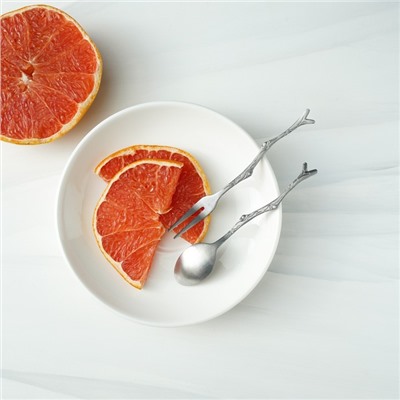 Набор столовых приборов Magistro «Вудс», 2 предмета, нержавеющая сталь, серебристый