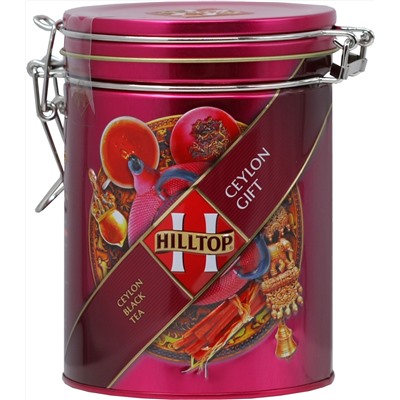 HILLTOP. Банка с клипсой. Подарок Цейлона 100 гр. жест.банка
