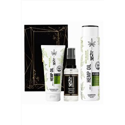 BeOn Подарочный набор для ухода за волосами №8 Увлажнение + Сквалан (шампунь, бальзам, масло) / Hemp Oil, 400 мл, 200 мл, 50 мл KRISTALLER, 1110576
