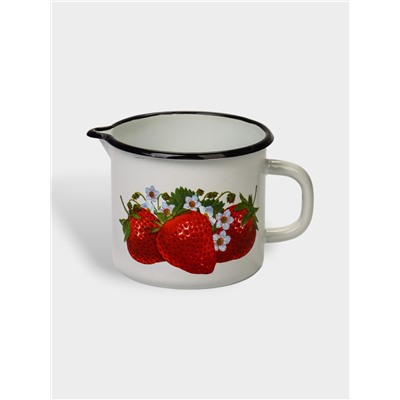 УЦЕНКА Кружка эмалированная, 1 л, с носиком, белая