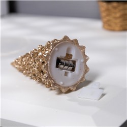 Светодиодная фигура «Ёлка золотистая» 5×12×5 см, пластик, батарейки LR44 (в комплекте), свечение тёплое белое