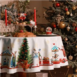 УЦЕНКА Скатерть Этель "Щелкунчик" d=220 см, 100% хл, саржа 190 г/м2