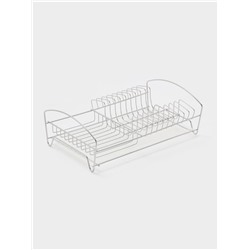 Сушилка для тарелок и кружек с поддоном, 39×25×12 см, хром