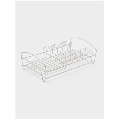 Сушилка для тарелок и кружек с поддоном, 39×25×12 см, хром
