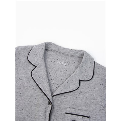 Пижама женская (рубашка, брюки) KAFTAN Sweat home, размер 40-42, серая