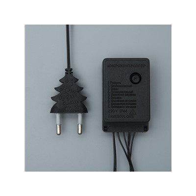 Гирлянда «Нить» 20 м, IP20, тёмная нить, 200 LED, свечение белое, 8 режимов, 220 В