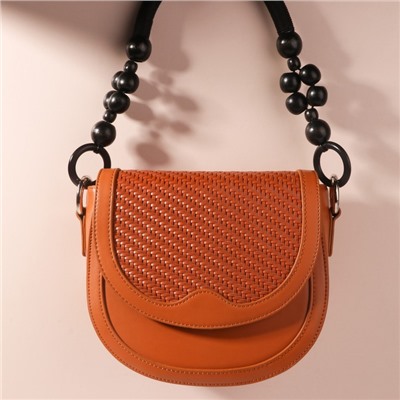 Ручки для сумки, 2 шт., вощёный шнур/дерево, 44×4 см, чёрные