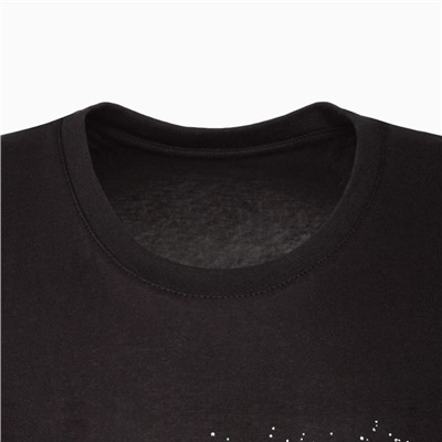 Футболка мужская новогодняя «Дед мороз», цвет чёрный, размер 50