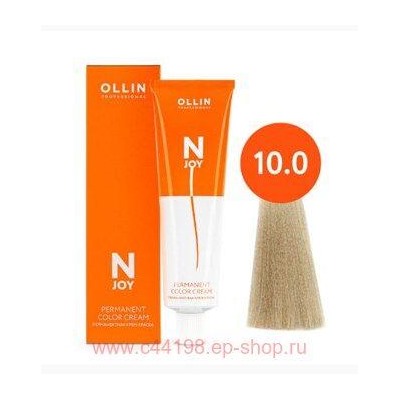OLLIN "N-JOY" 10/0 – светлый блондин, перманентная крем-краска для волос 100мл
