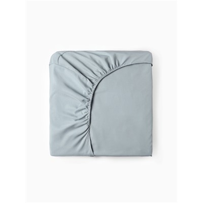 Простыня на резинке 2-спальная LoveLife, 160×200+25 см, зелёная, жатка