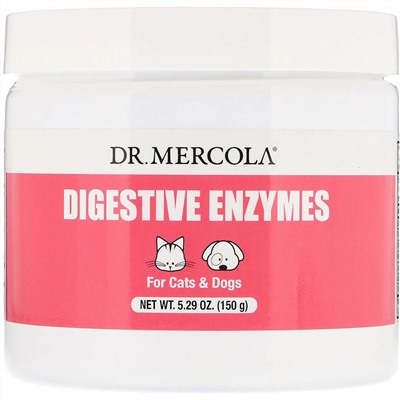 Dr. Mercola, Пищеварительные ферменты, Для кошек и собак, 150 г (5,29 унции)