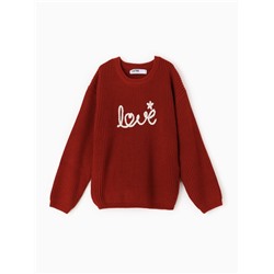 Джемпер детский KAFTAN Love, размер 30 (98-104 см), красный
