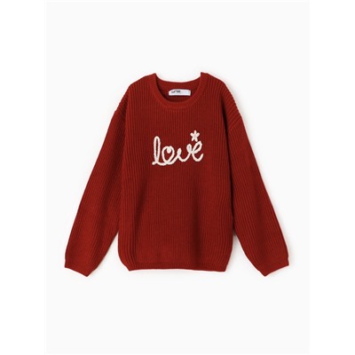 Джемпер детский KAFTAN Love, размер 30 (98-104 см), красный