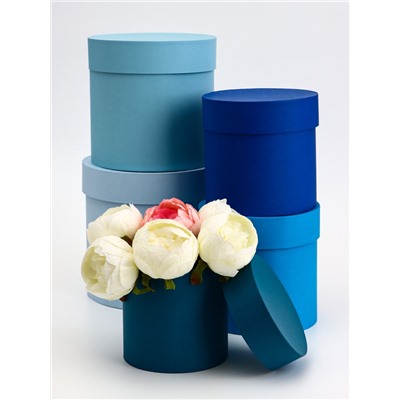Набор круглых коробок 5 в 1, «Малахит», 20×20×20 - 11×11×11 см
