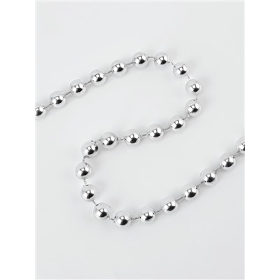 Бусы на нитях, 7.5 мм, 9±1 м, цвет серебряный