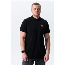 Футболка поло мужская 8501 (Черный_герб)