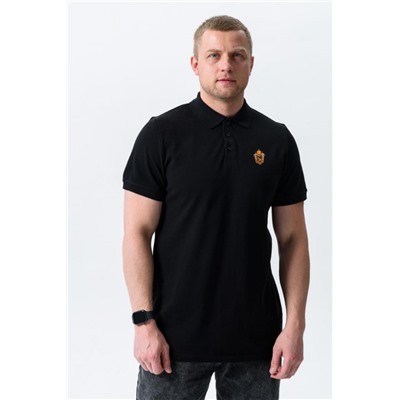 Футболка поло мужская 8501 (Черный_герб)