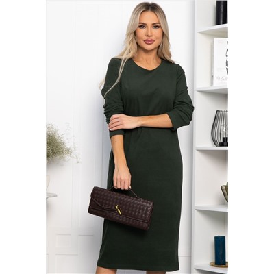 Платье трикотажное Уютный вечер (хаки) П14359-25М