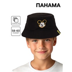 Панама, размер 58-60, чёрная, Микки, Маус