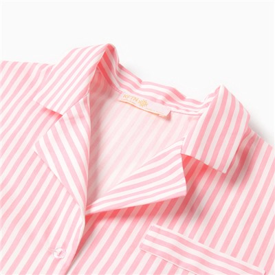 Пижама женская (рубашка, шорты) женская KAFTAN Beautiful, размер 40-42, розовая