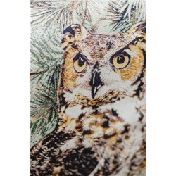 Наволочка декоративная 50х50 Филин с зеленой веткой НАТАЛИ, 1075230