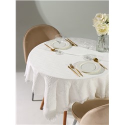 Скатерть «Этель», белая, фактурная, 130×130 см