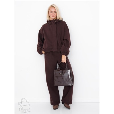 Сумка женская кожаная 5768P coffee Polina&Eiterou