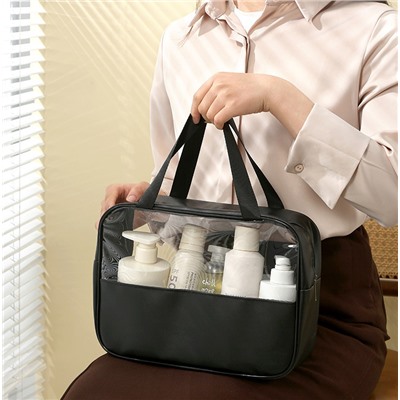 Косметичка прозрачная непромокаемая, Размер: L Большой 29,5*22*11,5 см.