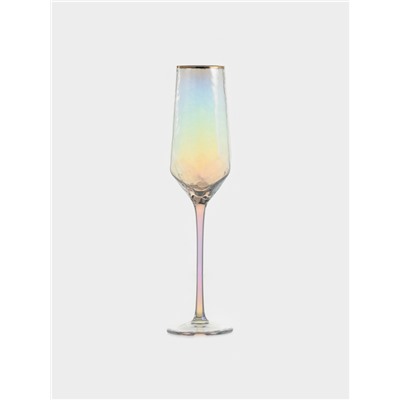 Бокал для шампанского Magistro «Дарио», 180 мл, 5×27.5 см, стекло, перламутровый