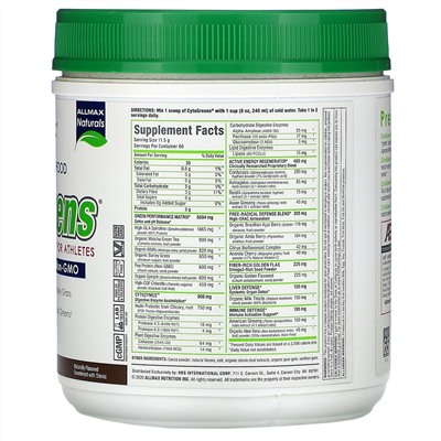ALLMAX Nutrition, CytoGreens, Premium Green Superfood for Athletes, Chocolate, 1.5 lbs (690 g)