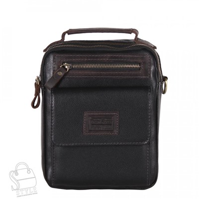 Сумка мужская кожаная 4185-1TR black Tougr Ryder