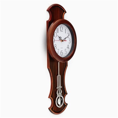 Часы настенные интерьерные «Винтаж», плавный ход, 23×5×60, циферблат d=18 см