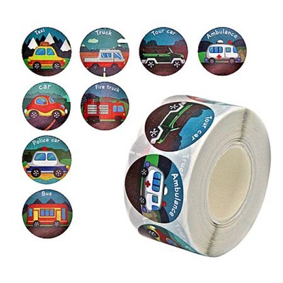 Наклейки декоративные 5,5х3 см "Машины" 500 шт. в рулоне 77681 Centrum