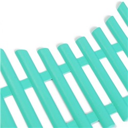 Ограждение декоративное, 30×300 см, 5 секций, пластик, бирюзовое, Greengo