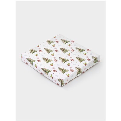 Блюдо новогоднее сервировочное Доляна «Зверьки в лесу», d=19 см, h=2.1 см, стекло, разноцветное