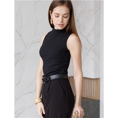 Топ из трикотажа в широкий рубчик