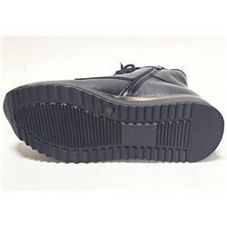 P4214 черн Ботинки зима женские (35-40)/6