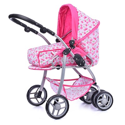 Коляска-люлька для кукол, металлическая, с корзиной, цвет морские звезды