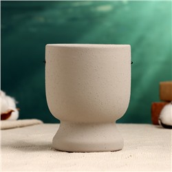 Фигурное кашпо для цветов "Горшок, который выжил", 12×10×10 см, керамика, серое