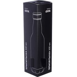 77020-2 Термобутылка 500мл. Drink, черная (х20)