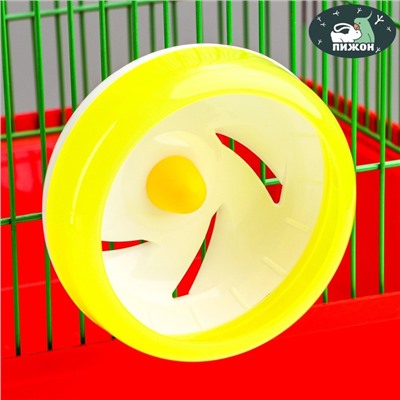 Колесо для грызунов, 11 см, тихое, жёлтое